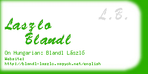 laszlo blandl business card