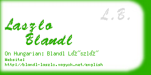 laszlo blandl business card